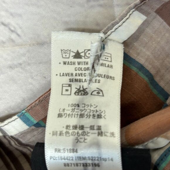 Patagonia Men Short Sleeve Button Down Shirt Top Size Medium Plaid C026 -22 - Picture 8 of 14